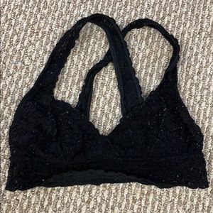 Aerie black lace bralette XS